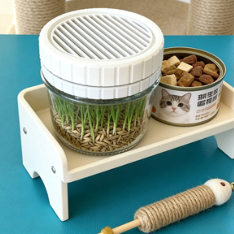 Minimalist White Cat Grass Gro - Net Pot 3 Inch 评论和价格